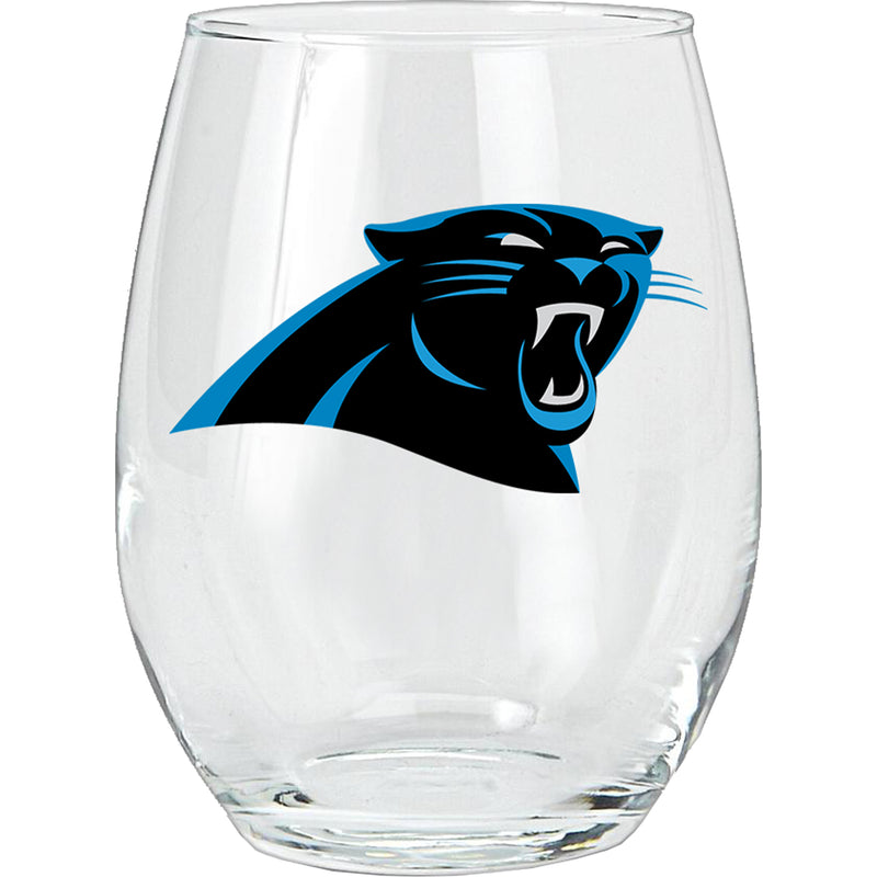 15oz Stemless Glass Tumbler | Carolina Panthers