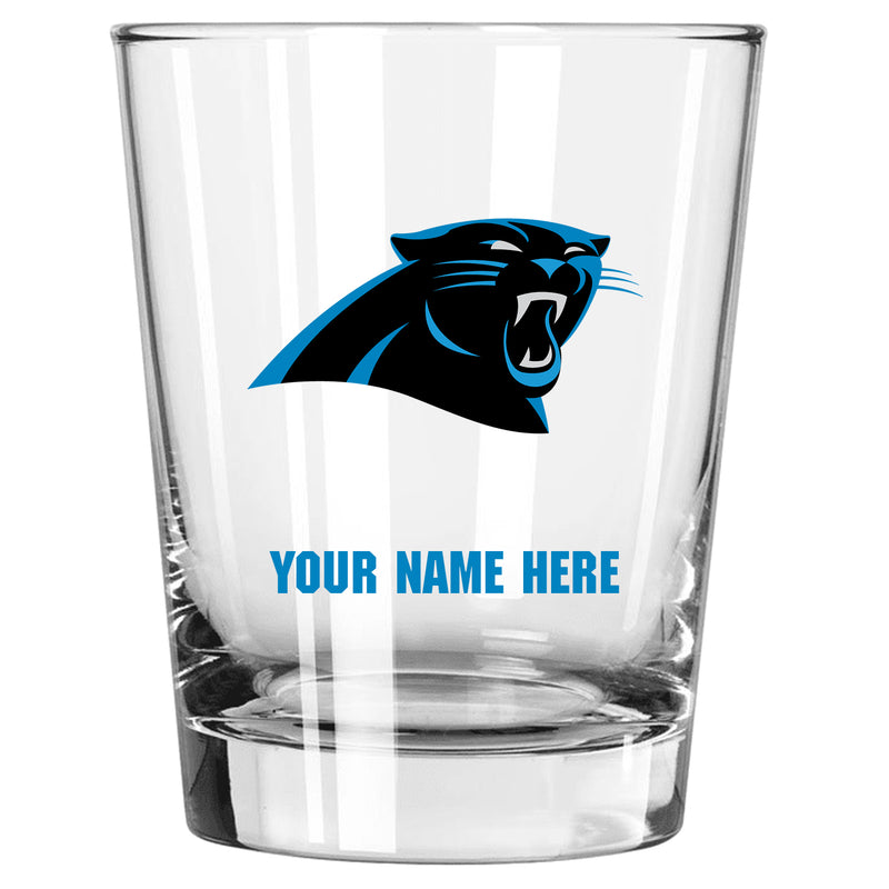 15oz Personalized Stemless Glass | Carolina Panthers