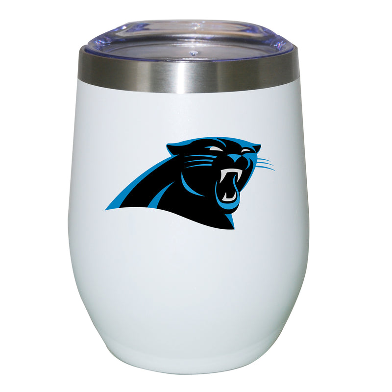 12oz White Stainless Steel Stemless Tumbler | Carolina Panthers Carolina Panthers, CPA, CurrentProduct, Drinkware_category_All, NFL 194207625323 $27.49