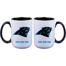 15oz Inner Color Personalized Ceramic Mug | Carolina Panthers 2790PER, Carolina Panthers, CPA, CurrentProduct, Drinkware_category_All, NFL, Personalized_Personalized  $27.99