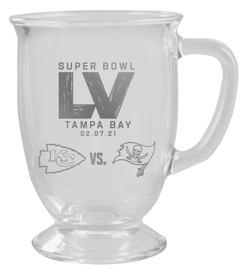 16oz Etched Café Glass Mug | Super Bowl LV Dueling
Dueling, KCC, NFL, OldProduct, TBB
The Memory Company