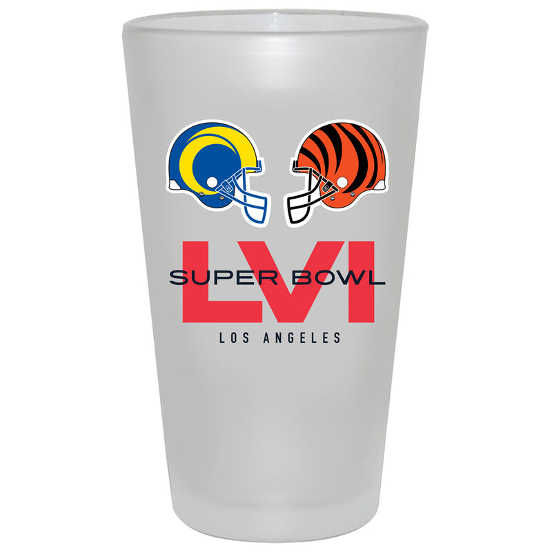 17oz Frosted Mixing Glass | Super Bowl LVI Dueling
