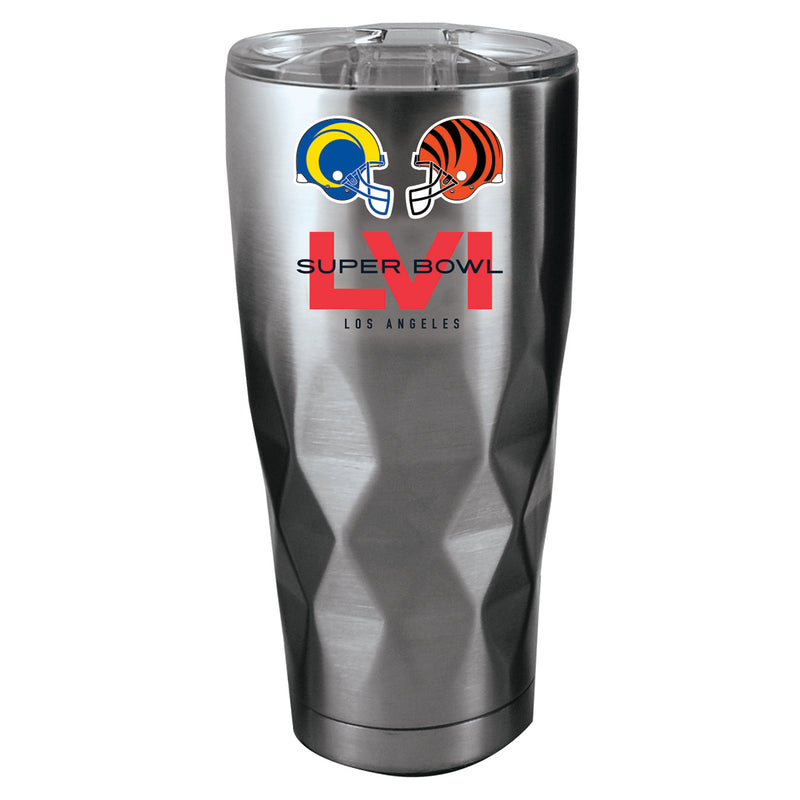 22oz Stainless Steel Diamond Tumbler | Super Bowl LVI Dueling