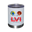 12oz White Stainless Steel Lowball | Super Bowl LVI Dueling
