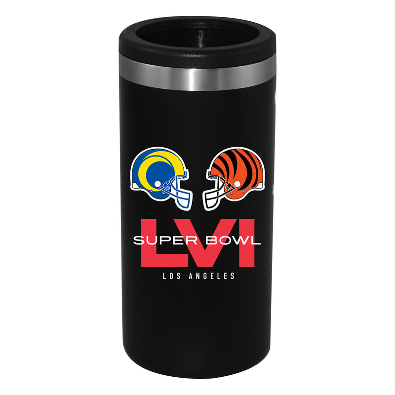 Black Stainless Steel Slim Can Holder | Super Bowl LVI Dueling