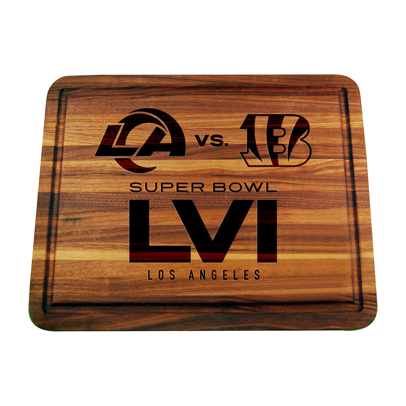 Acacia Cutting and Serving Board | Super Bowl LVI Dueling