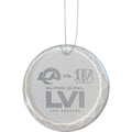 Etched Faceted Glass Ornament | Super Bowl LVI Dueling