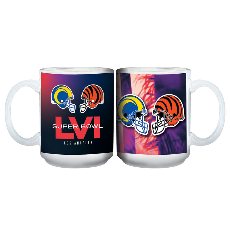 15oz White Sublimated Mug | Super Bowl LVI Dueling