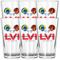 [6 Pack] 17oz Mixing Glass | Super Bowl LVI Dueling