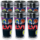 [6 Pack] 16oz Stainless Steel Tumbler with Insert | Super Bowl LVI Dueling