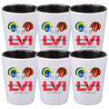 [6 Pack] 2oz Sublimated Inner Color Shot | Super Bowl LVI Dueling