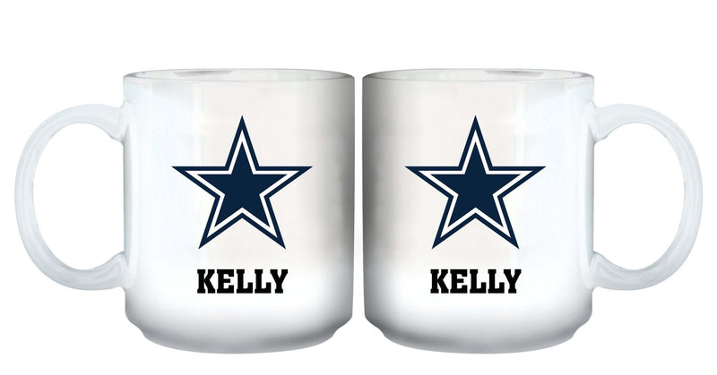 11oz White Personalized Ceramic Mug | Dallas Cowboys CurrentProduct, Custom Drinkware, DAL, Dallas Cowboys, Drinkware_category_All, Gift Ideas, NFL, Personalization, Personalized_Personalized 194207442678 $20.11