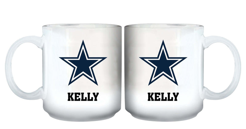 11oz White Personalized Ceramic Mug | Dallas Cowboys CurrentProduct, Custom Drinkware, DAL, Dallas Cowboys, Drinkware_category_All, Gift Ideas, NFL, Personalization, Personalized_Personalized 194207442678 $20.11
