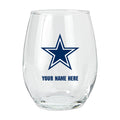 15oz Personalized Stemless Glass | Dallas Cowboys