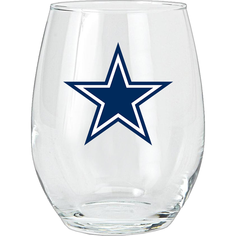 15oz Stemless Glass Tumbler | Dallas Cowboys