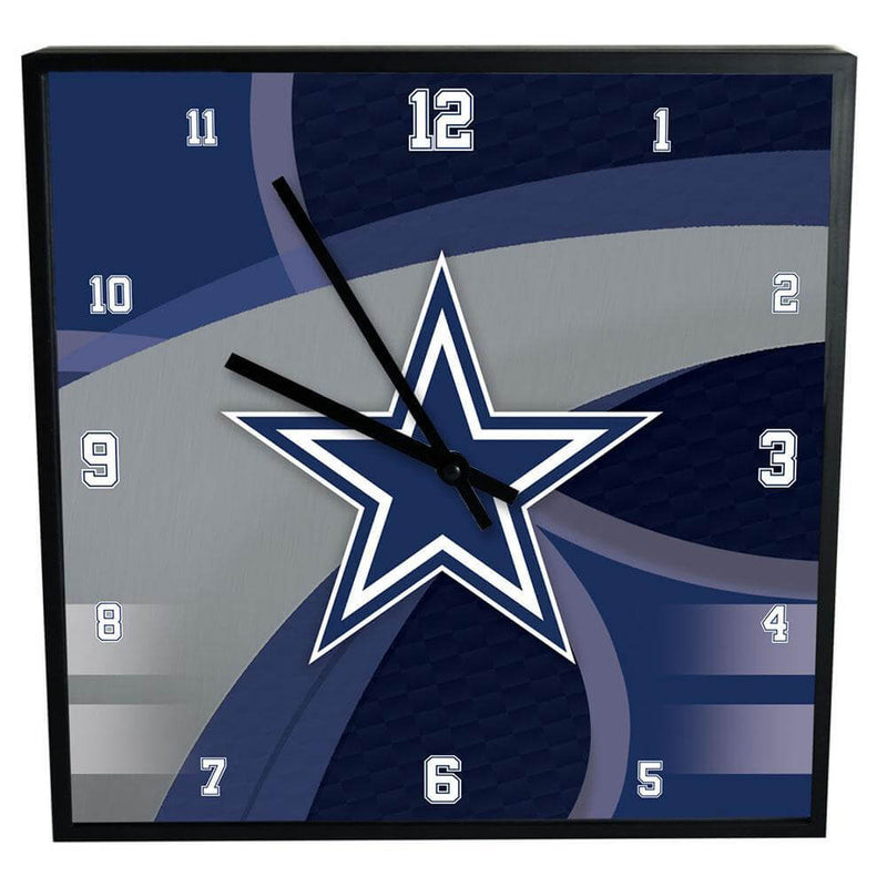 12 Inch Square Carbon Fiber Clock | Dallas Cowboys DAL, Dallas Cowboys, NFL, OldProduct 687746321059 $25
