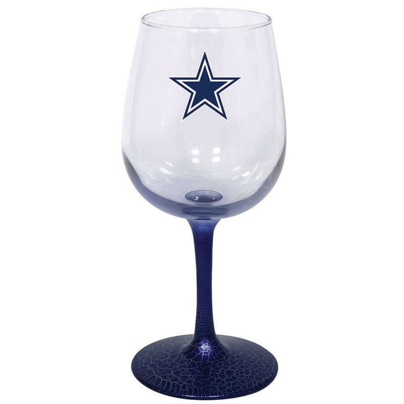 12.75oz Crackle Wine Glass Cowboys DAL, Dallas Cowboys, Holiday_category_All, NFL, OldProduct 888966706477 $14