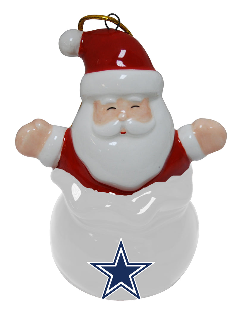Santa Ornament with Bell Cowboys
Bell, Christmas, DAL, Dallas Cowboys, Holiday_category_All, NFL, OldProduct, Ornament, Santa
The Memory Company