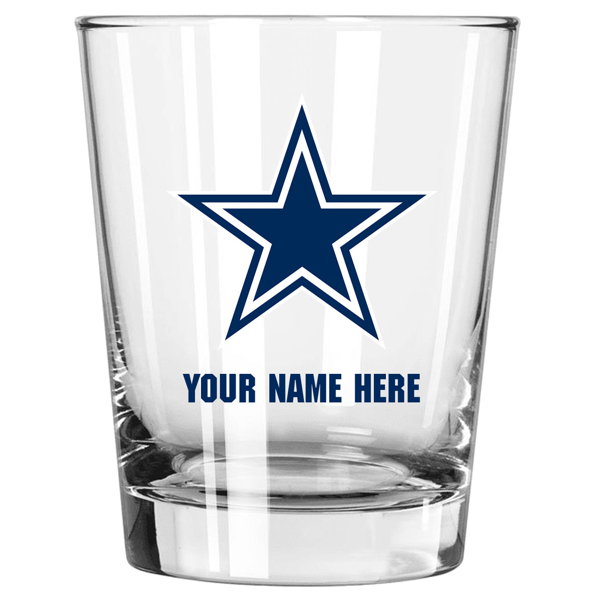 15oz Personalized Stemless Glass | Dallas Cowboys