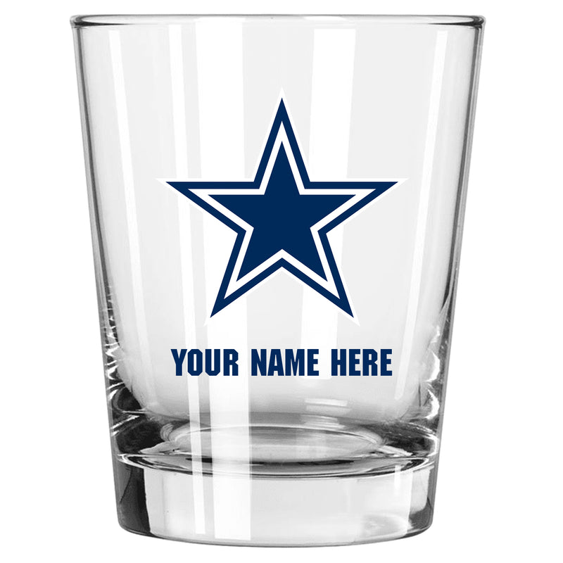 15oz Personalized Stemless Glass | Dallas Cowboys