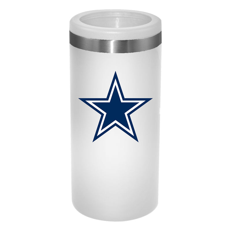 12oz White Slim Can Holder | Dallas Cowboys