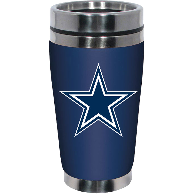 16oz Stainless Steel Travel Mug with Neoprene Wrap |  COWBOYS
CurrentProduct, DAL, Dallas Cowboys, Drinkware_category_All, NFL
The Memory Company
