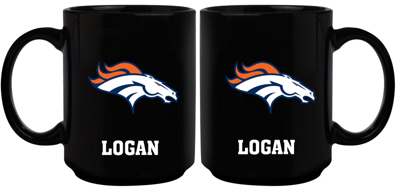 15oz Black Personalized Ceramic Mug | Denver Broncos CurrentProduct, DBR, Denver Broncos, Drinkware_category_All, Engraved, NFL, Personalized_Personalized 194207503867 $21.86