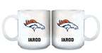 11oz White Personalized Ceramic Mug | Denver Broncos CurrentProduct, Custom Drinkware, DBR, Denver Broncos, Drinkware_category_All, Gift Ideas, NFL, Personalization, Personalized_Personalized 194207442661 $20.11