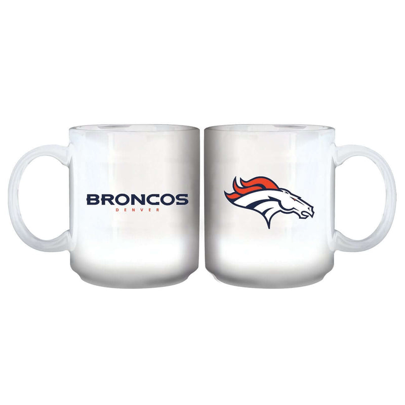 11oz White Mug Basic | Denver Broncos CurrentProduct, DBR, Denver Broncos, Drinkware_category_All, NFL 687746928531 $12.49