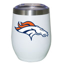 12oz White Stainless Steel Stemless Tumbler | Denver Broncos CurrentProduct, DBR, Denver Broncos, Drinkware_category_All, NFL 194207625347 $27.49
