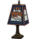 14 Inch Art Glass Table Lamp | Denver Broncos CurrentProduct, DBR, Denver Broncos, Home & Office_category_All, Home & Office_category_Lighting, NFL 687746978574 $98.99