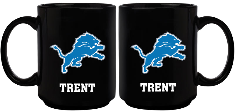 15oz Black Personalized Ceramic Mug | Detriot Lions CurrentProduct, Detroit Lions, DLI, Drinkware_category_All, Engraved, NFL, Personalized_Personalized 194207503904 $21.86