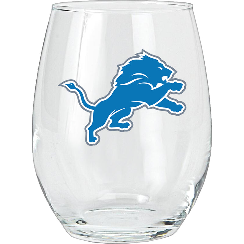 15oz Stemless Glass Tumbler | Detroit Lions