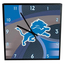 12 Inch Square Carbon Fiber Clock | Detriot Lions Detroit Lions, DLI, NFL, OldProduct 687746321073 $25