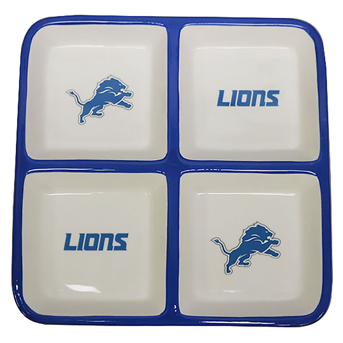 4 Section Square Tray | Detroit Lions