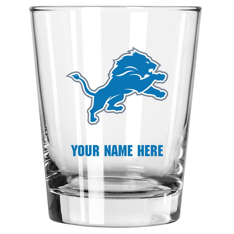 15oz Personalized Stemless Glass | Detroit Lions