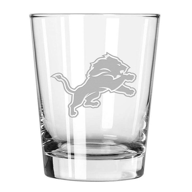 15oz Double Old Fashion Etched Glass | Detriot Lions CurrentProduct, Detroit Lions, DLI, Drinkware_category_All, NFL 194207262979 $13.49