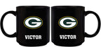 11oz Black Personalized Ceramic Mug | Green Bay Packers CurrentProduct, Custom Drinkware, Drinkware_category_All, GBP, Gift Ideas, Green Bay Packers, NFL, Personalization, Personalized_Personalized 194207372791 $20.11
