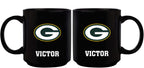 11oz Black Personalized Ceramic Mug | Green Bay Packers CurrentProduct, Custom Drinkware, Drinkware_category_All, GBP, Gift Ideas, Green Bay Packers, NFL, Personalization, Personalized_Personalized 194207372791 $20.11