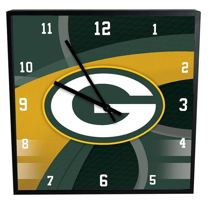12 Inch Square Carbon Fiber Clock | Green Bay Packers GBP, Green Bay Packers, NFL, OldProduct 687746321080 $25