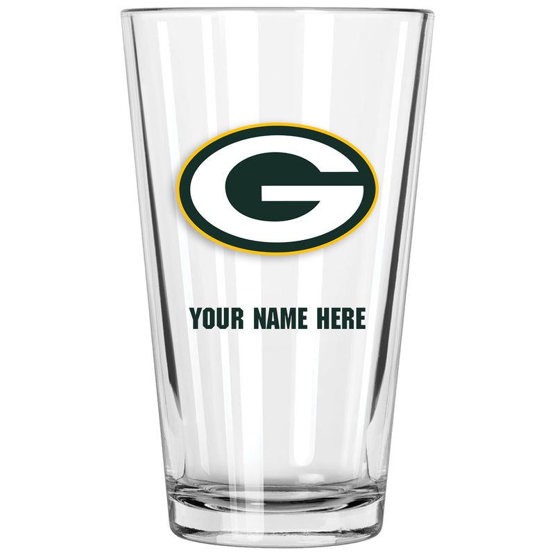 17oz Personalized Pint Glass | Green Bay Packers