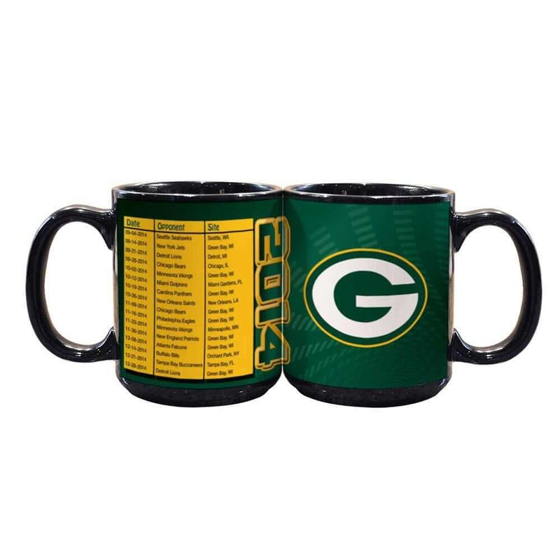 11oz Black Schedule Mug | Green Bay Packers GBP, Green Bay Packers, NFL, OldProduct 687746086446 $11