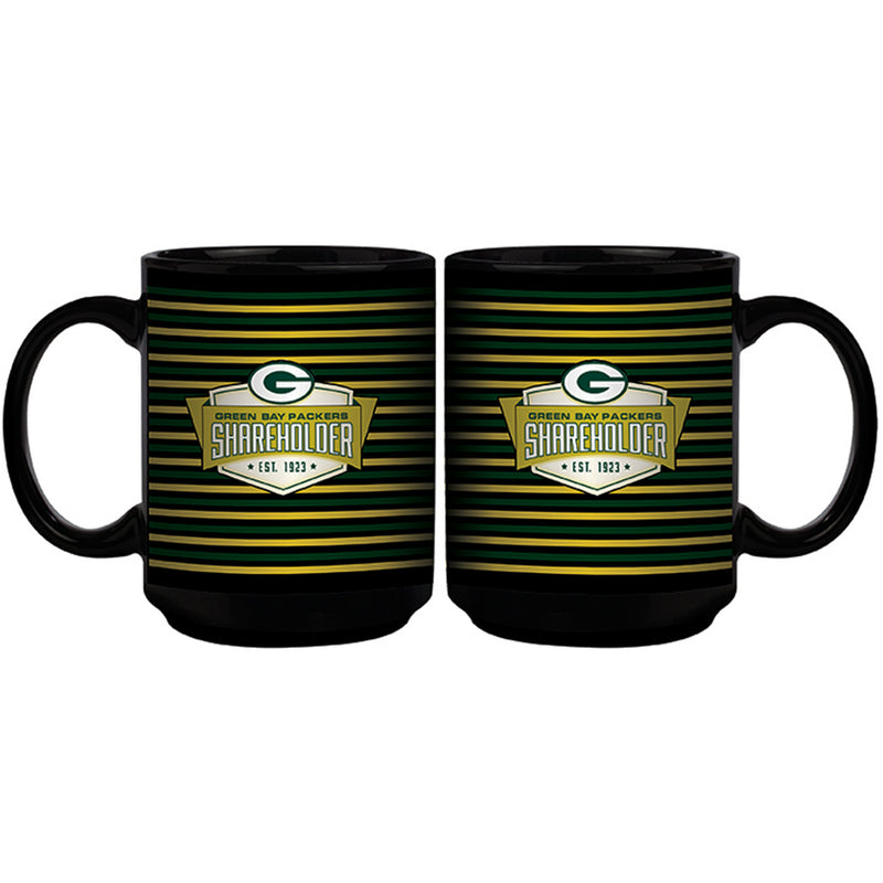 15oz Black Custom Shareholder Mug | Green Bay Packers GBP, Green Bay Packers, NFL, OldProduct 687746856568 $13