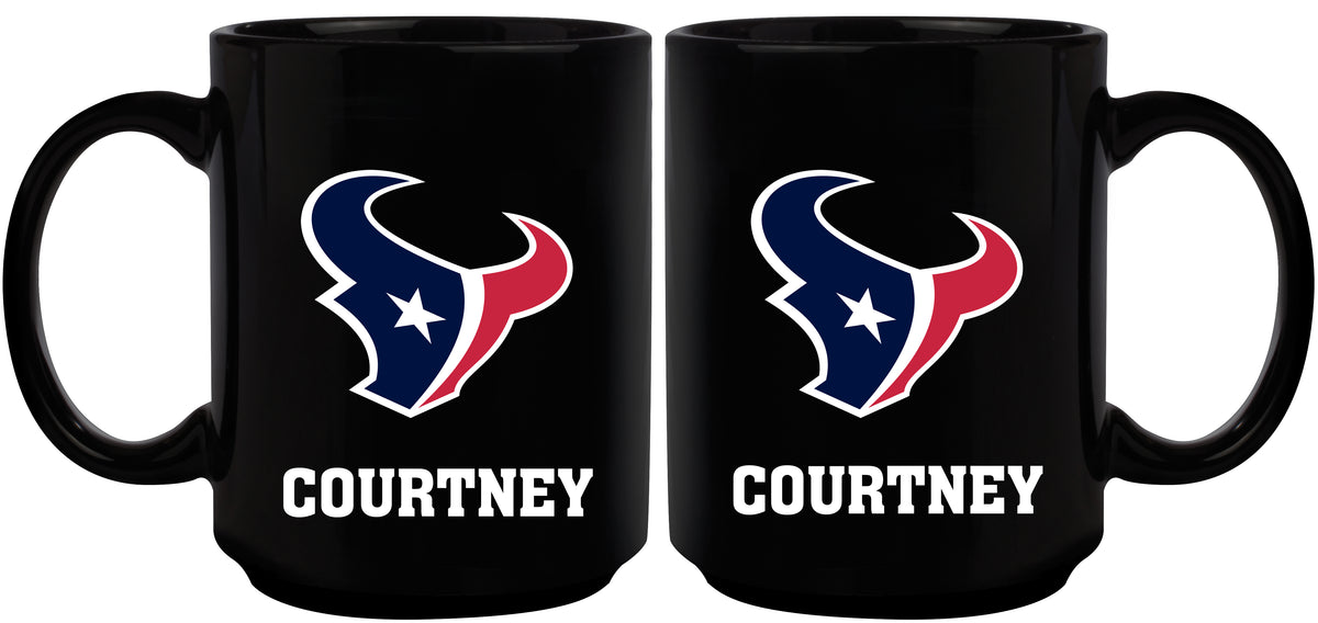15oz Black Personalized Ceramic Mug | Houston Texans CurrentProduct, Drinkware_category_All, Engraved, Houston Texans, HTE, NFL, Personalized_Personalized 194207503980 $21.86