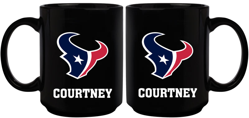 15oz Black Personalized Ceramic Mug | Houston Texans CurrentProduct, Drinkware_category_All, Engraved, Houston Texans, HTE, NFL, Personalized_Personalized 194207503980 $21.86