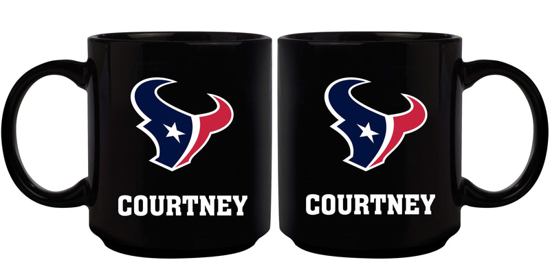 11oz Black Personalized Ceramic Mug | Houston Texans CurrentProduct, Custom Drinkware, Drinkware_category_All, Gift Ideas, Houston Texans, HTE, NFL, Personalization, Personalized_Personalized 194207372784 $20.11