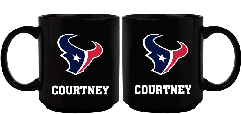 11oz Black Personalized Ceramic Mug | Houston Texans CurrentProduct, Custom Drinkware, Drinkware_category_All, Gift Ideas, Houston Texans, HTE, NFL, Personalization, Personalized_Personalized 194207372784 $20.11
