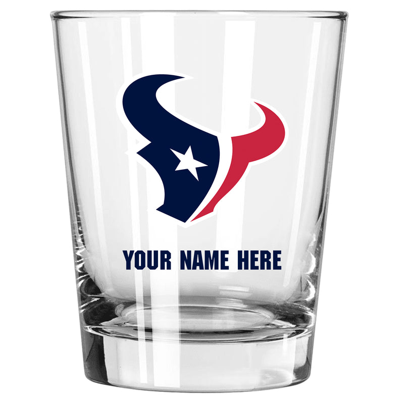 15oz Personalized Stemless Glass | Houston Texans