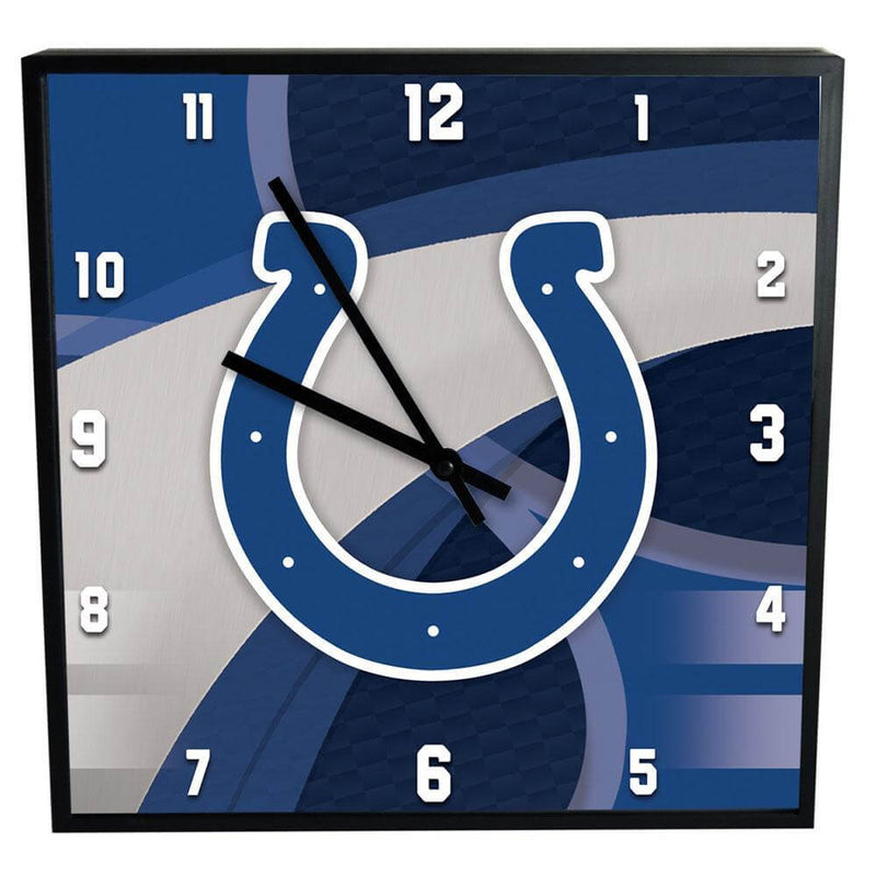 12 Inch Square Carbon Fiber Clock | Indianapolis Colts IND, Indianapolis Colts, NFL, OldProduct 687746321103 $25