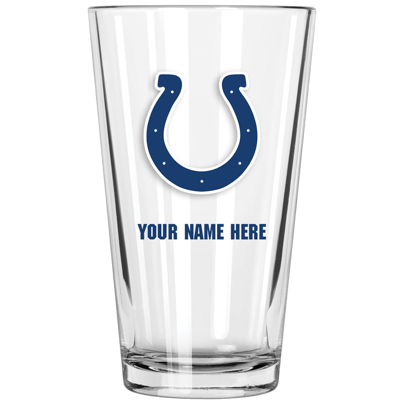 17oz Personalized Pint Glass | Indianapolis Colts